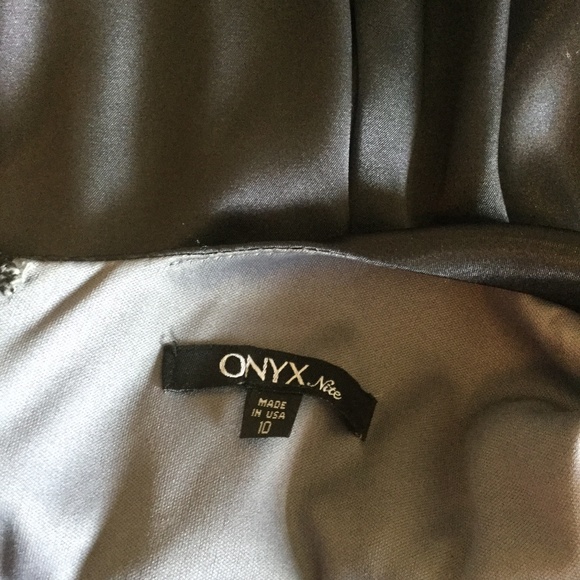 Onyx Nite Purple/Silver Ombré Balloon Hem Dress - Picture 6 of 8